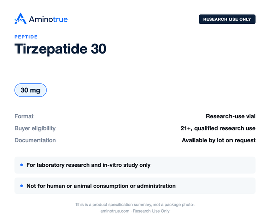 Product specification summary: vial size, research-use and buyer-eligibility details