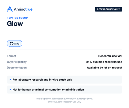 Product specification summary: vial size, research-use and buyer-eligibility details